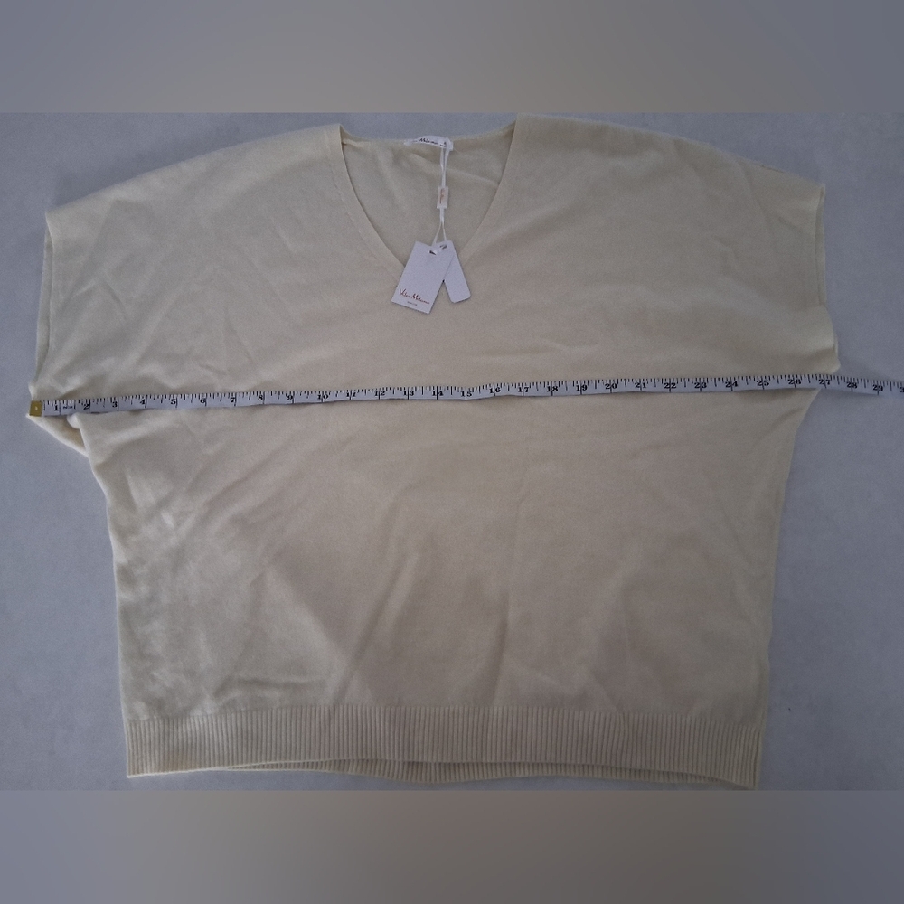 NWT Vila Milano/ Cream V-Neck Sweater/ Size US XL - Picture 8 of 9